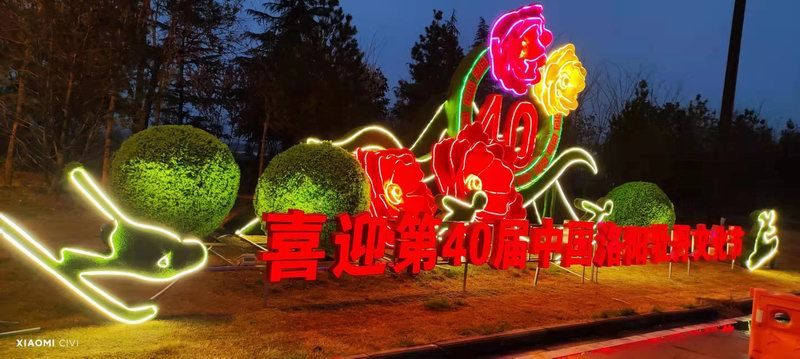 洛陽牡丹花會發光造型
